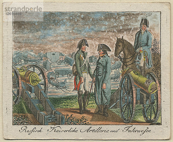 Mannschaft der kaiserlichen russischen Artillerie  1799. Künstler: Anonym