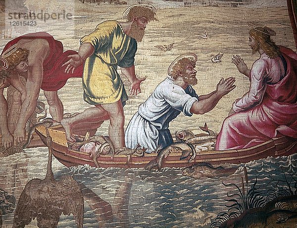 Karikatur des wunderbaren Fischzuges  15. Jahrhundert. Künstler: Raphael