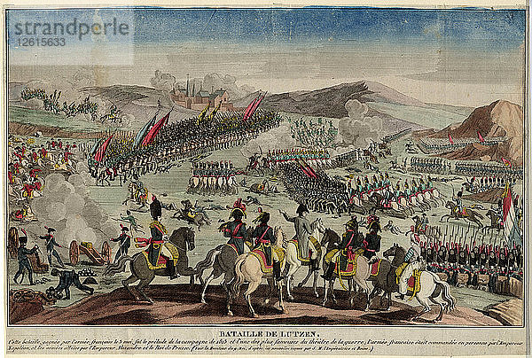 Die Schlacht bei Lützen  1813. Künstler: Anonym
