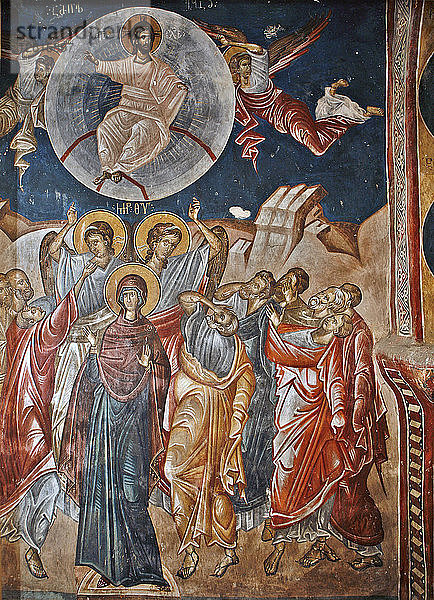 Die Auferstehung  14. Jahrhundert. Künstler: Meister Gerasime (tätig im 14. Jahrhundert)