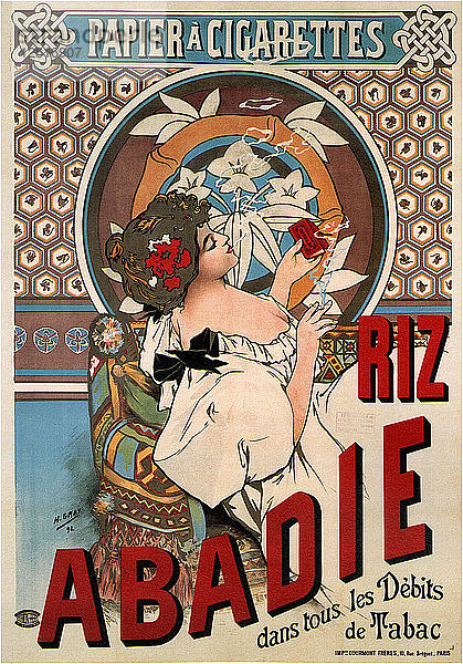 Werbeplakat für das Seidenpapier Abadie  1898. Künstler: Gray (Boulanger)  Henri (1858-1924)
