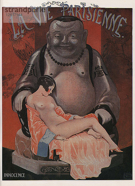 Unschuld. Titelseite der Zeitschrift La Vie Parisienne  1925. Künstler: Léonnec  Georges (1881-1940)