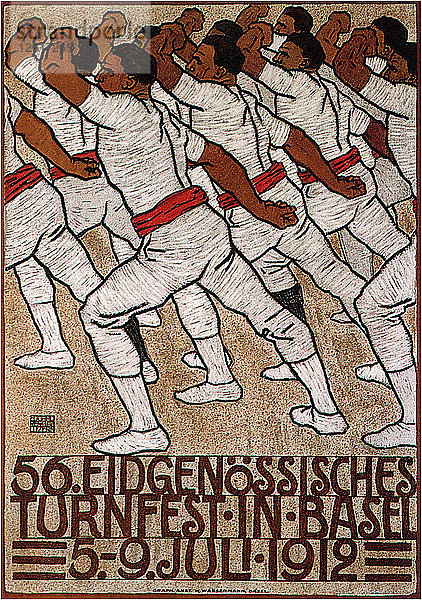 56. Eidgenössisches Turnfest in Basel  1912. Künstler: Renggli  Eduard  der Jüngere (1882-1939)