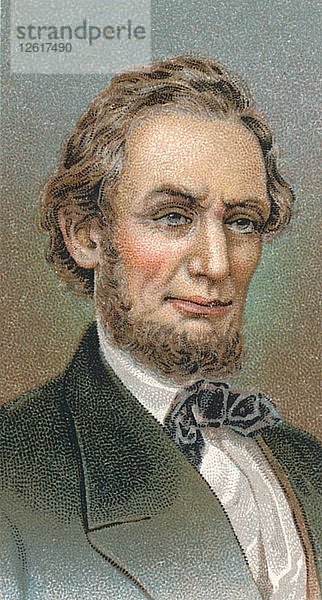 Abraham Lincoln (1809-1865) 16. Präsident der Vereinigten Staaten  1924. Künstler: Unbekannt