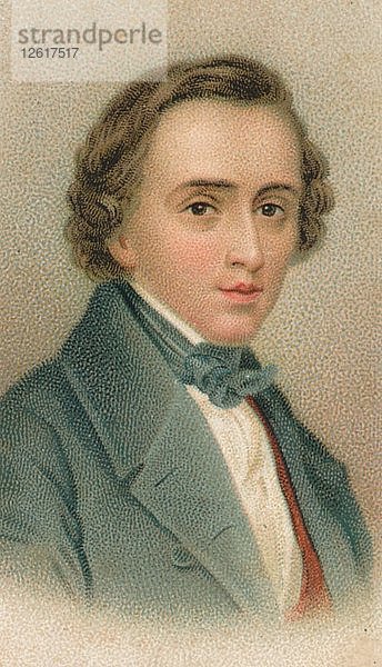 Frederic Francois Chopin (1810-1849)  polnischer Komponist  1911. Künstler: Unbekannt