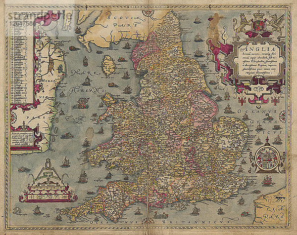 Anglien: England und Wales  1579. Künstler: Saxton  Christopher (ca. 1540-ca. 1610)