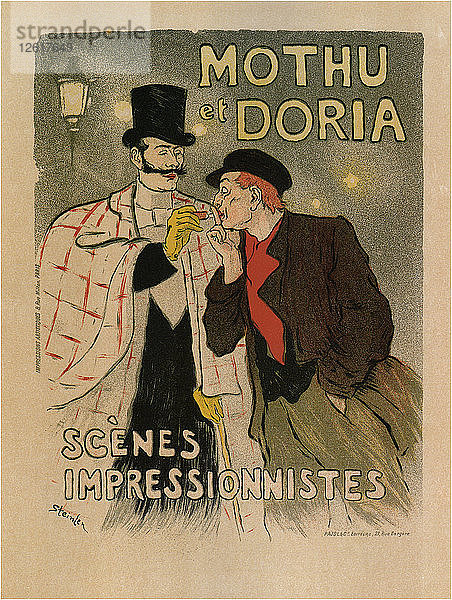 Mothu und Doria. (Scènes impressionistes)  1893. Künstler: Steinlen  Théophile Alexandre (1859-1923)