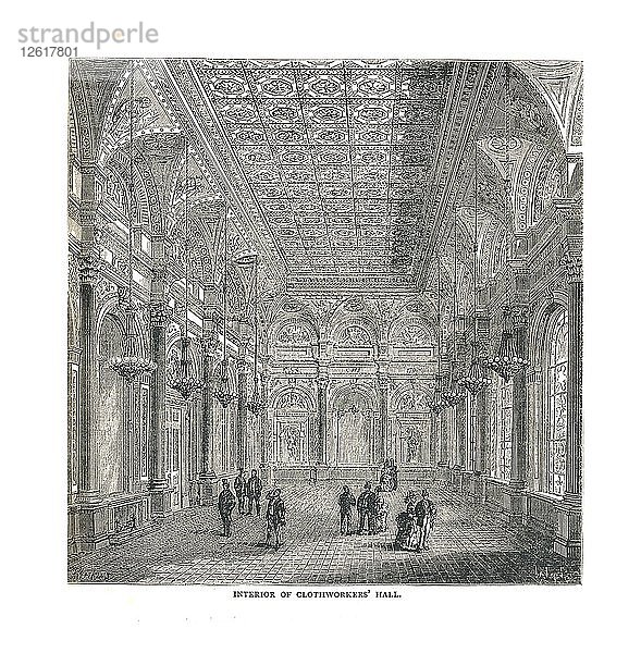 Innenraum der Tuchmacherhalle  1878. Künstler: Unbekannt
