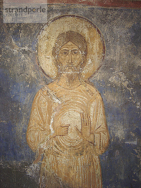 Heiliger Alexius von Edessa  12. Jahrhundert. Künstler: Altrussische Fresken