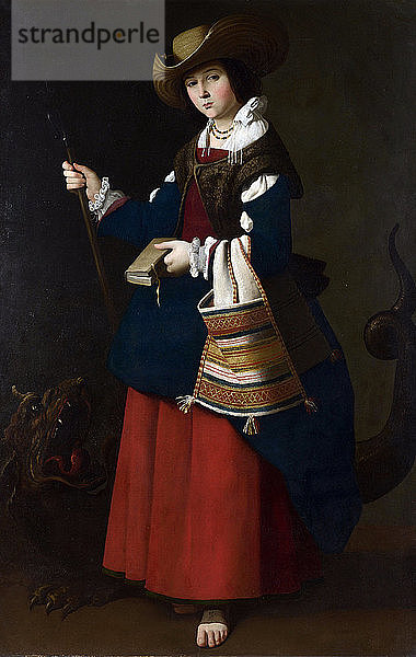 Heilige Margarete  1630-1634. Künstler: Zurbarán  Francisco  de (1598-1664)