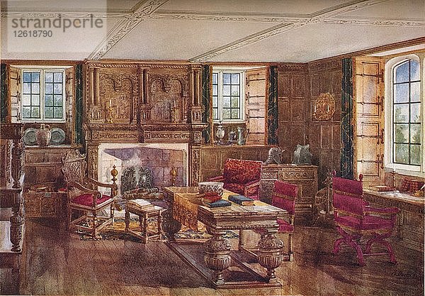 Ein elisabethanisches Wohnzimmer  um 19. Jahrhundert  (1923). Künstler: Unbekannt