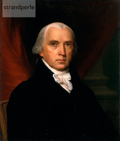 Porträt von James Madison (1751-1836)  1816. Künstler: Vanderlyn  John (1775-1852)