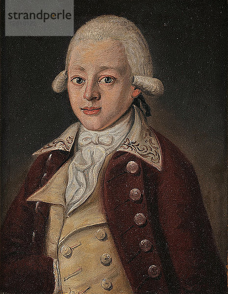 Wolfgang Amadeus Mozart (1756-1791)  um 1770. Künstler: Anonym