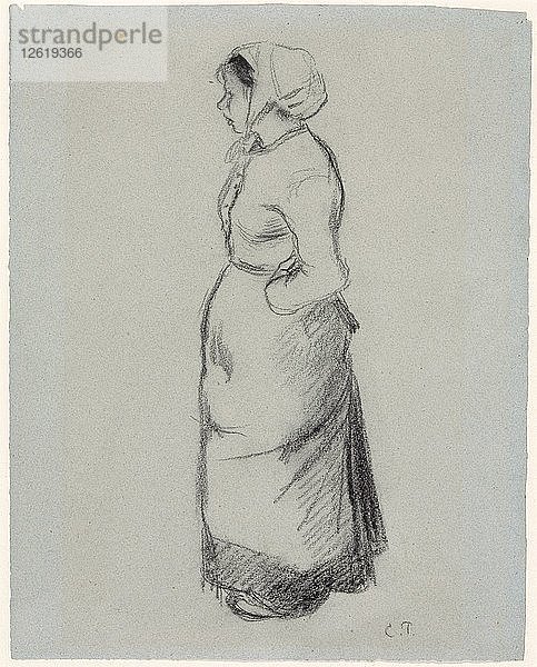 Bauernmädchen  1890. Künstler: Camille Pissarro.