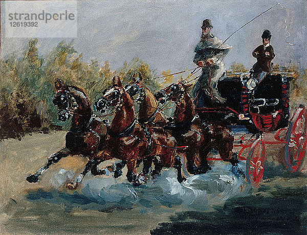 Nizza  auf der Promenade des Anglais. Künstler: Toulouse-Lautrec  Henri  de (1864-1901)