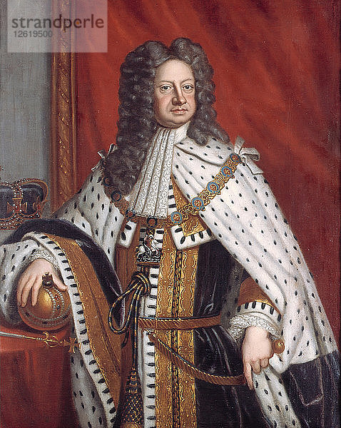 Porträt von Georg I. im Salbungsgewand. Künstler: Kneller  Sir Gotfrey (1646-1723)