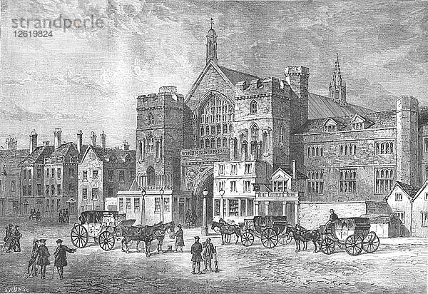 Westminster Hall  1808 (1897). Künstler: Swain.