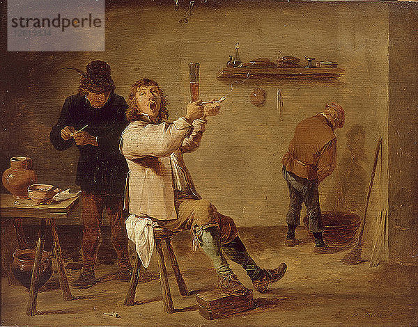 Die Raucher. Künstler: Teniers  David  der Jüngere (1610-1690)