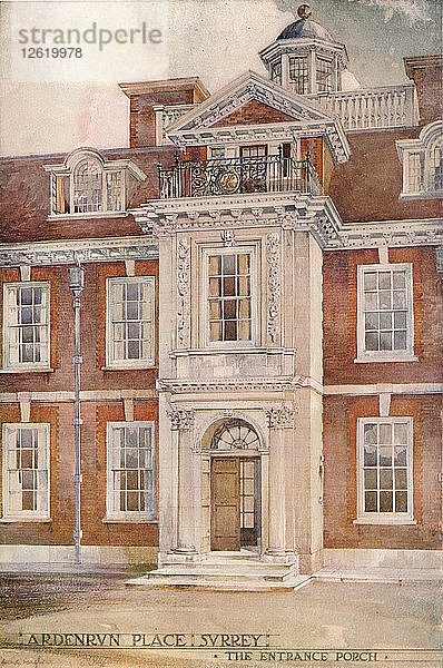 Ardenrun Place  Surrey  um 1910. Künstler: Ernest Newton.
