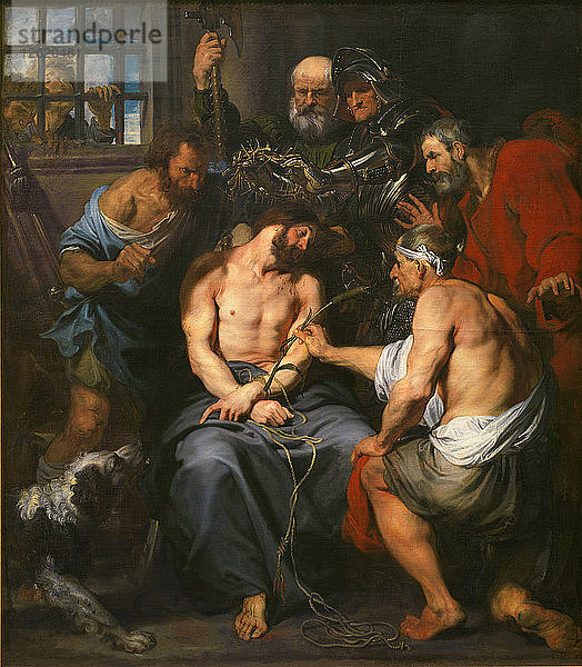 Mit Dornen gekrönter Christus. Künstler: Dyck  Sir Anthony van (1599-1641)