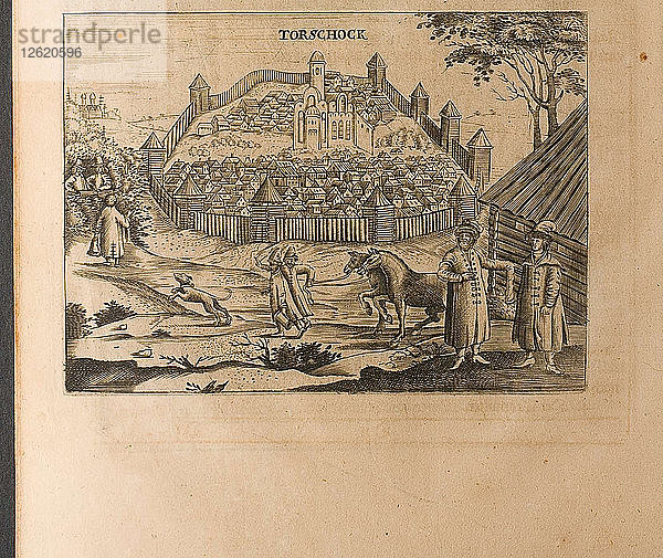 Torzhok (Illustration aus Reisen zum Großherzog von Moskau und dem König von Persien von Adam Ole Künstler: Rothgiesser  Christian Lorenzen (?-1659)