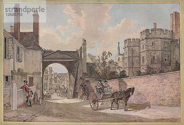 Königin Elisabeths Tor  Schloss Windsor  um 1780. Künstler: Paul Sandby.