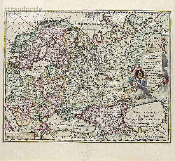 Karte von Russland  zweite Hälfte des 17. Jahrhunderts. Künstler: Visscher  Nicolaes (1618-1679)