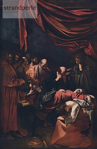 Tod der Jungfrau  um 1606. Künstler: Michelangelo Caravaggio.