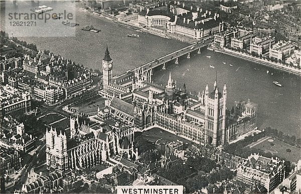 Luftaufnahme von Westminster  1939. Künstler: Unbekannt