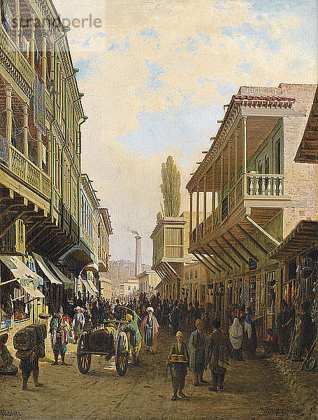 Eine Straße in Tiflis. Künstler: Jeschtschagin  Pjotr Petrowitsch (1836-1886)