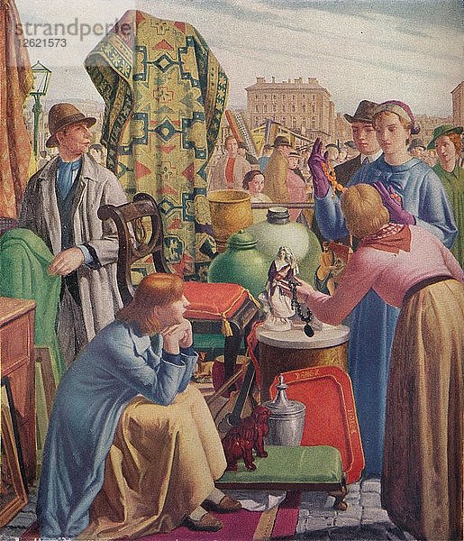Caledonian Market  1936. Künstler: Harry Morley.