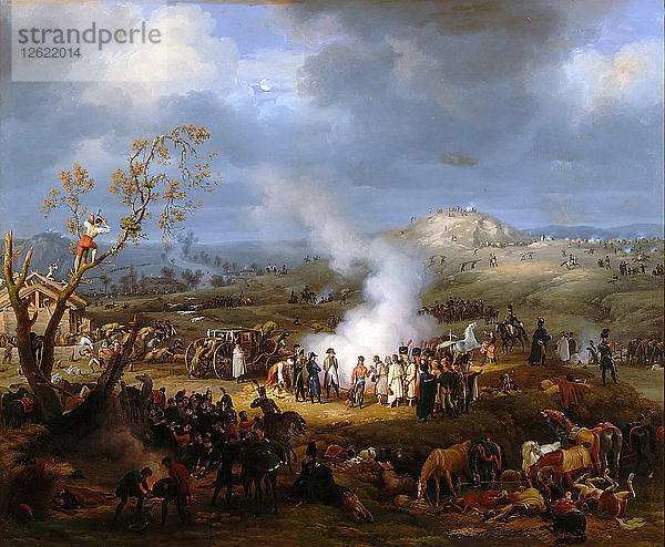 Napoleon biwakiert am Vorabend von Austerlitz  1. Dezember 1805. Künstler: Lejeune  Louis-François  Baron (1775-1848)