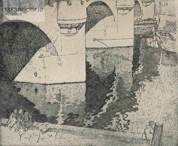 Die Pont Neuf  1915. Künstler: William A. Levy.