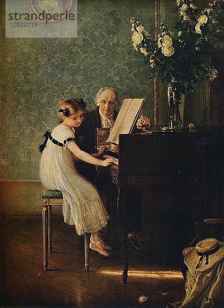 Die Musikstunde  18. Jahrhundert. Künstler: Jules-Alexis Muenier.