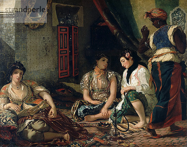 Die Frauen von Algier in ihrer Wohnung. Künstler: Delacroix  Eugène (1798-1863)