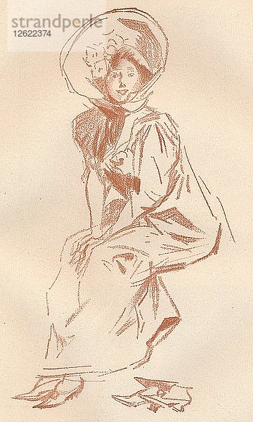 Zeichnung in Sanguine  um 1900 (1903-1904). Künstler: Jules Cheret.