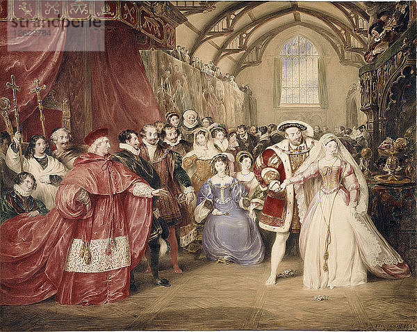 Das Bankett Heinrichs VIII. in York Place. Künstler: Stephanoff  James (1789-1874)