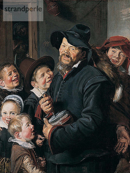 Der Rommel-Topf-Spieler. Künstler: Hals  Frans I. (1581-1666)
