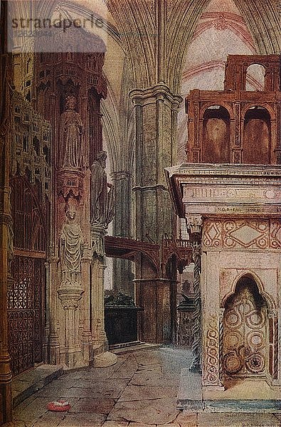 Der Schrein und die Kapelle von Edward dem Bekenner  (1853)  1937. Künstler: Unbekannt