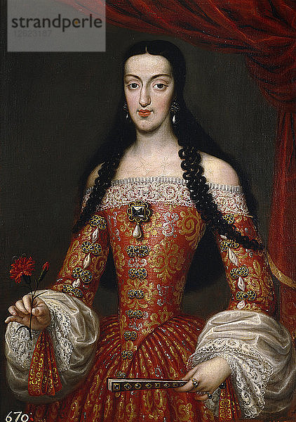 Marie Louise von Orléans (1662-1689)  Königin von Spanien  um 1679. Künstler: García Hidalgo  José (1645-1717)