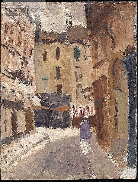 Eine Straße in Nantes  1920-1930. Künstler: Christopher Wood