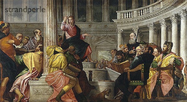 Christus unter den Ärzten. Künstler: Veronese  Paolo (1528-1588)