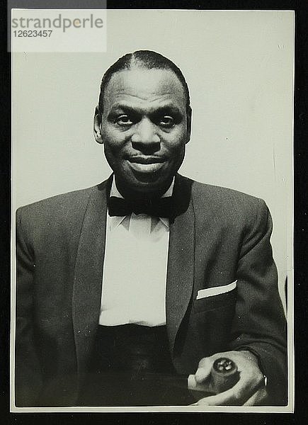 Porträt des amerikanischen Pianisten Earl Fatha Hines  1950er Jahre. Künstler: Denis Williams