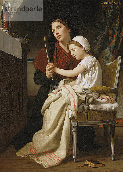 Das Dankopfer. Künstler: Bouguereau  William-Adolphe (1825-1905)