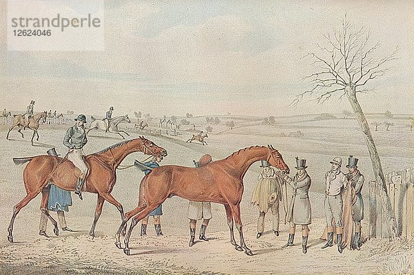 Ein Steeplechase: Die Siegerin  1827. Künstler: Henry Thomas Alken