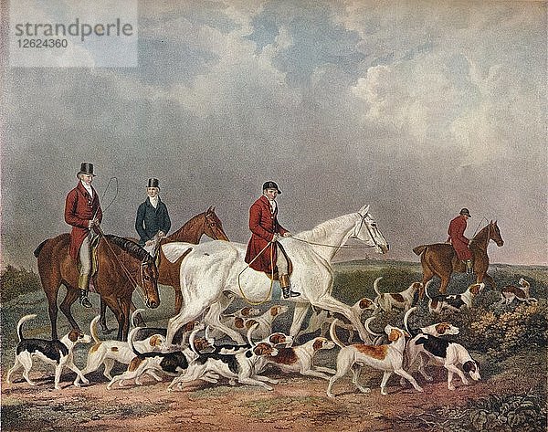 Die Hirschhunde des Grafen von Derby  um 1823. Künstler: Richard Woodman.