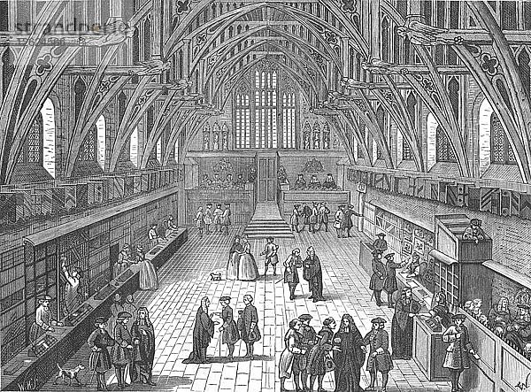 Innenraum der Old Westminster Hall  1797 (1897). Künstler: Unbekannt.