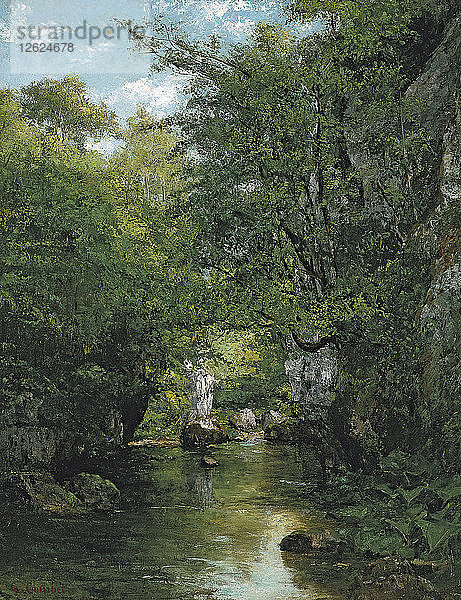 Der Strom. Künstler: Courbet  Gustave (1819-1877)