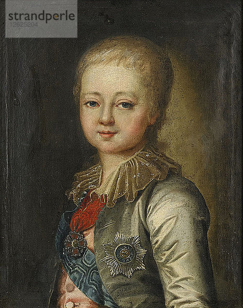 Porträt des Großfürsten Alexander Pawlowitsch (Alexander I.) als Kind. Künstler: Lampi  Johann-Baptist von  der Ältere (1751-1830)