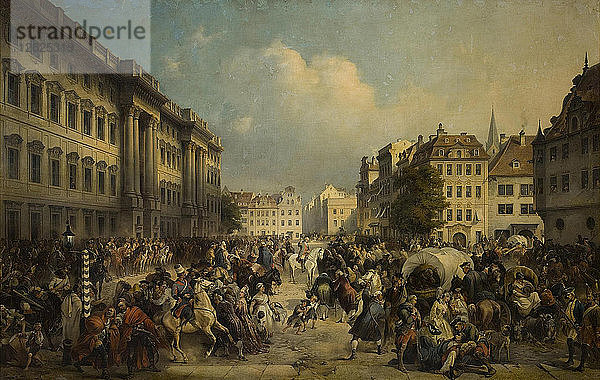 Die Besetzung Berlins durch russische Truppen im Oktober 1760  1849. Künstler: Kotzebue  Alexander von (1815-1889)